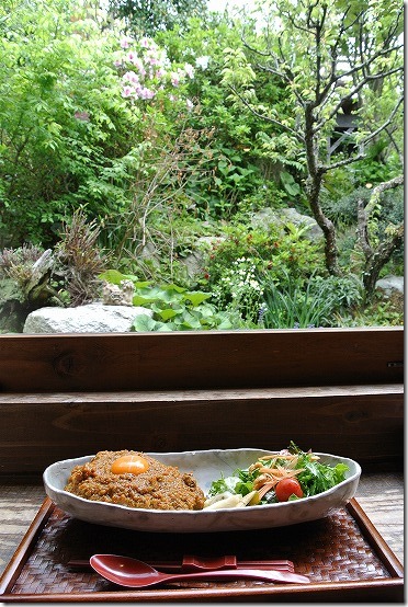 花野季のお庭を見ながらドライカレー