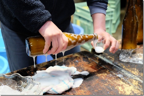 白糸酒造、蔵開きの角打ちで泡泡