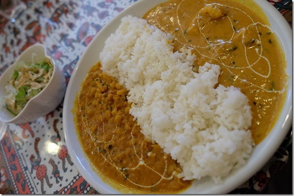 イカとひよこ豆のカレーセット