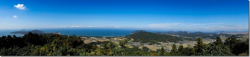 糸島,可也山山頂展望台からのパノラマ