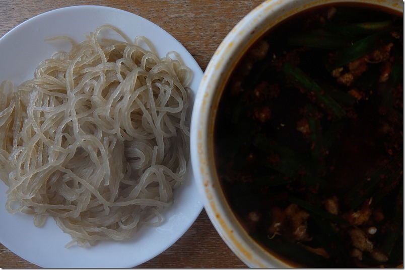 辛麺屋、桝元、橋本店でテイクアウト、麺を選択