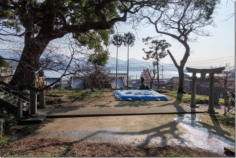 糸島、小富士梅林を散策、天満宮から船越湾の海