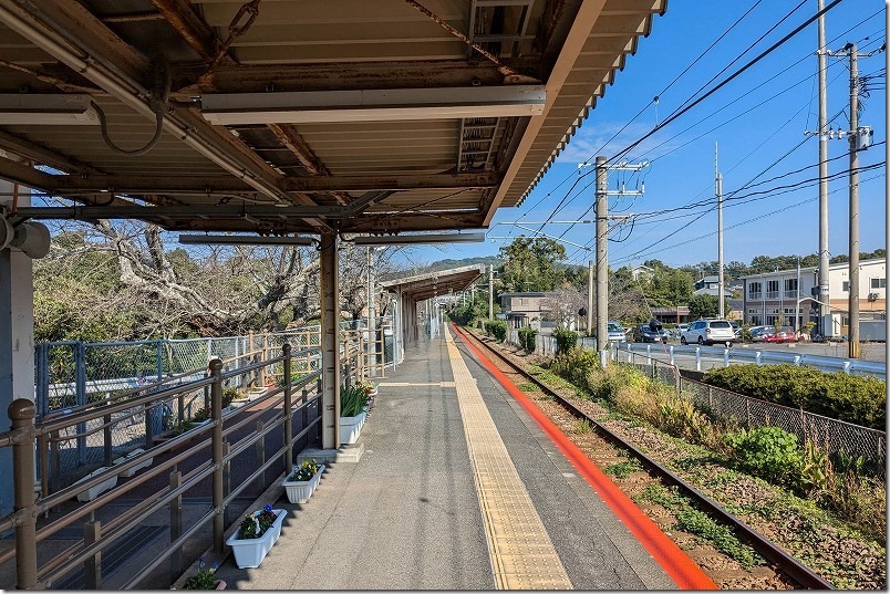 NHK朝ドラ「おむすび」のロケ地、一貴山駅。ホーム