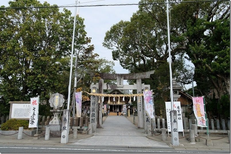 JR波多江に近い産宮神社・境内（糸島電車で初詣）