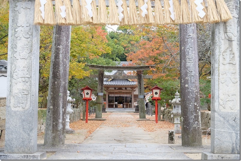 筑前深江駅に近い深江神社・境内（糸島電車で初詣）